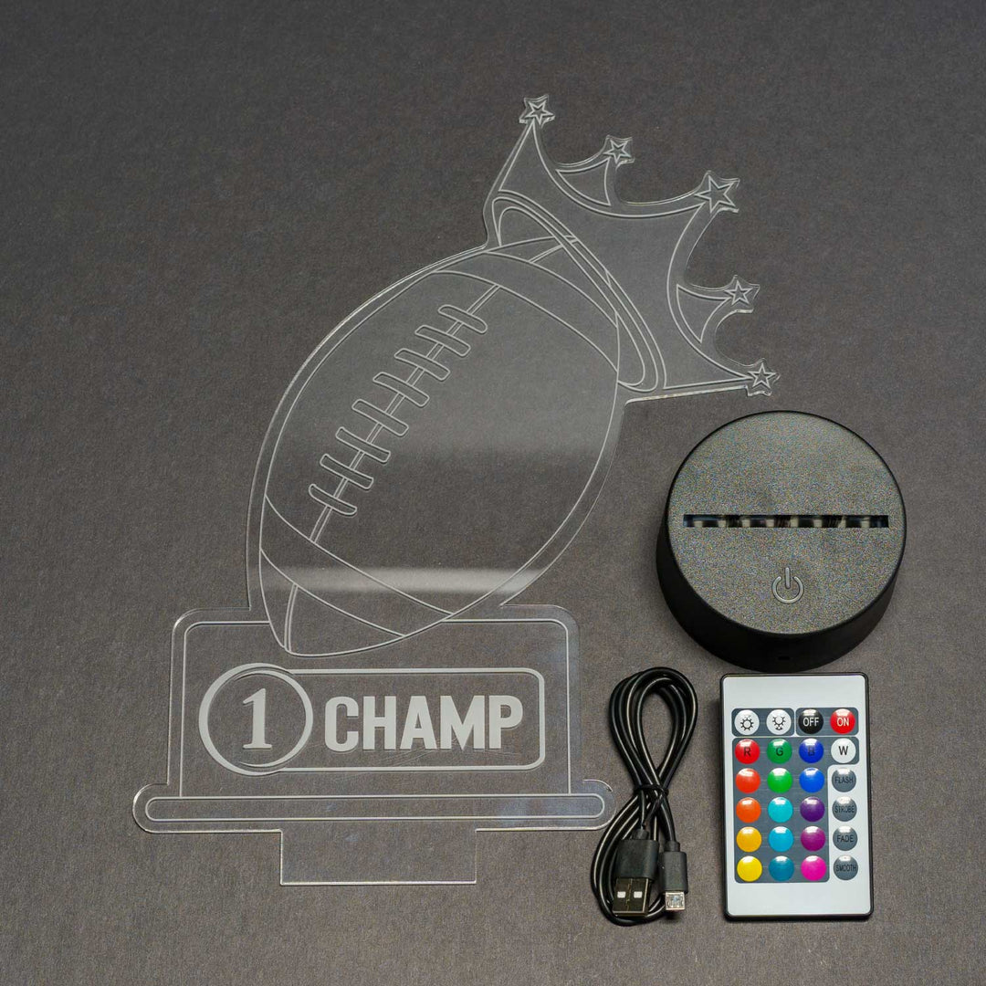 LED Light-Up Fantasy Football Championship Trophy