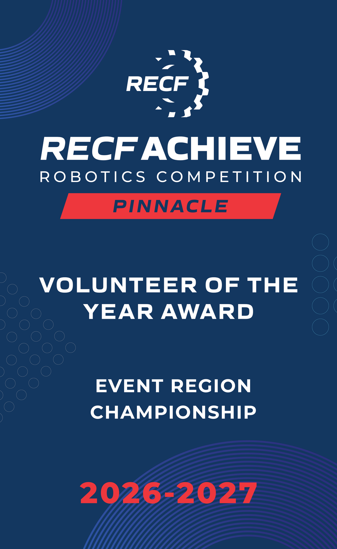 RECF ACHIEVE - Robotics Competition Award Banners