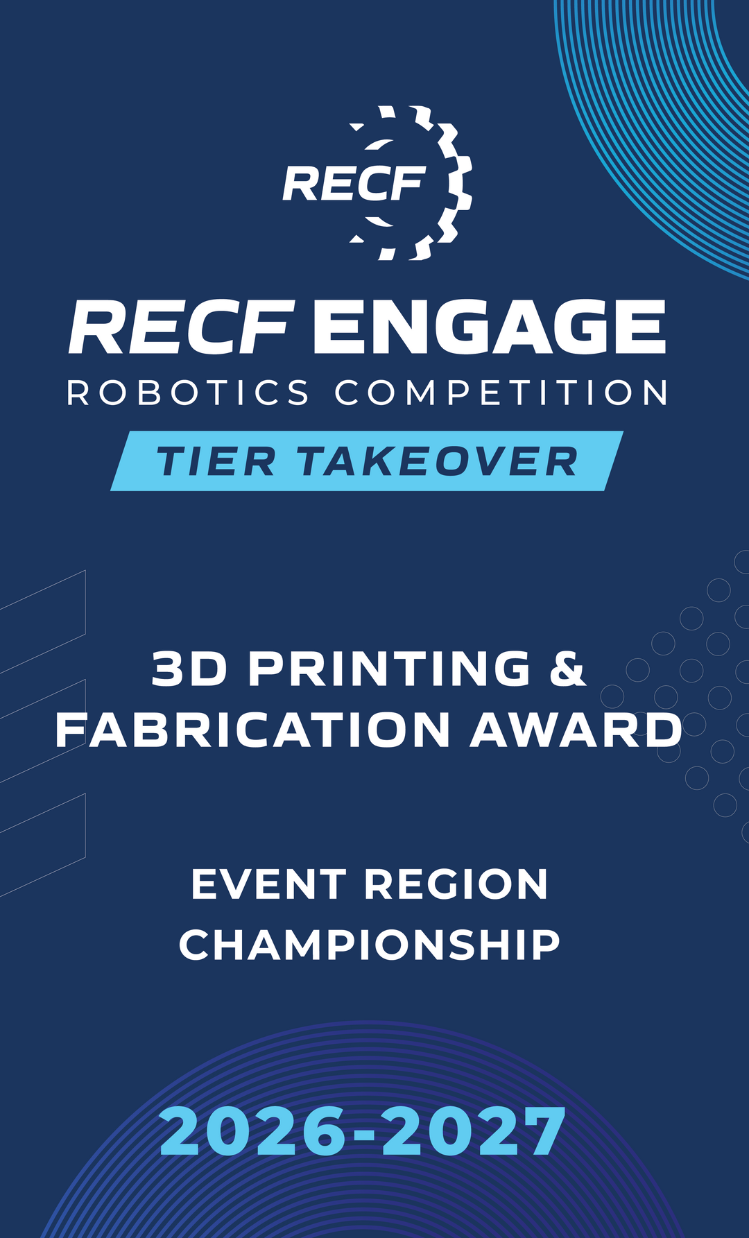 RECF ENGAGE - Robotics Competition Award Banners