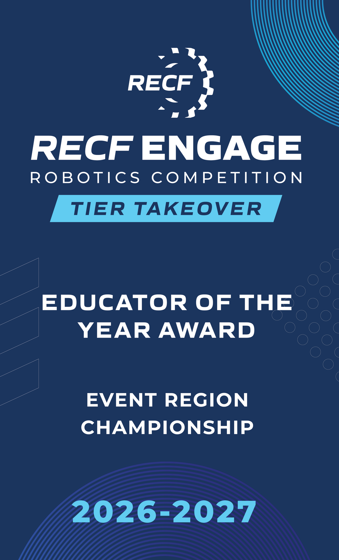 RECF ENGAGE - Robotics Competition Award Banners