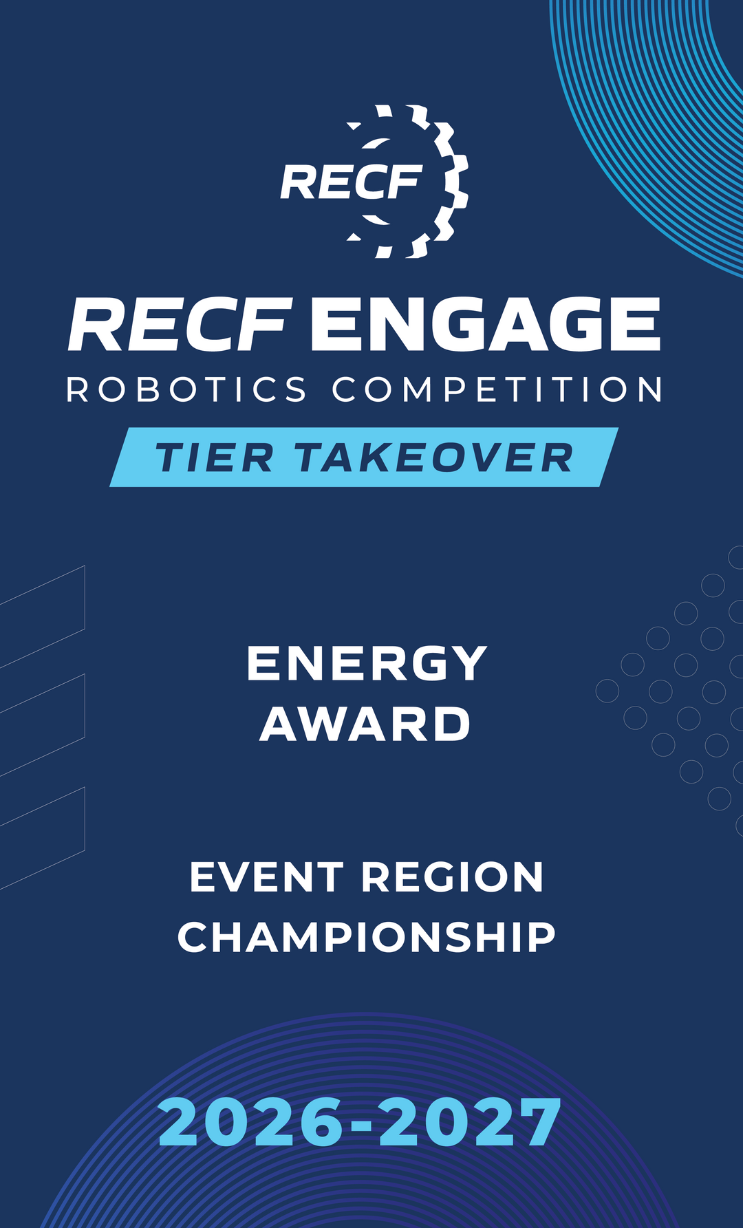 RECF ENGAGE - Robotics Competition Award Banners