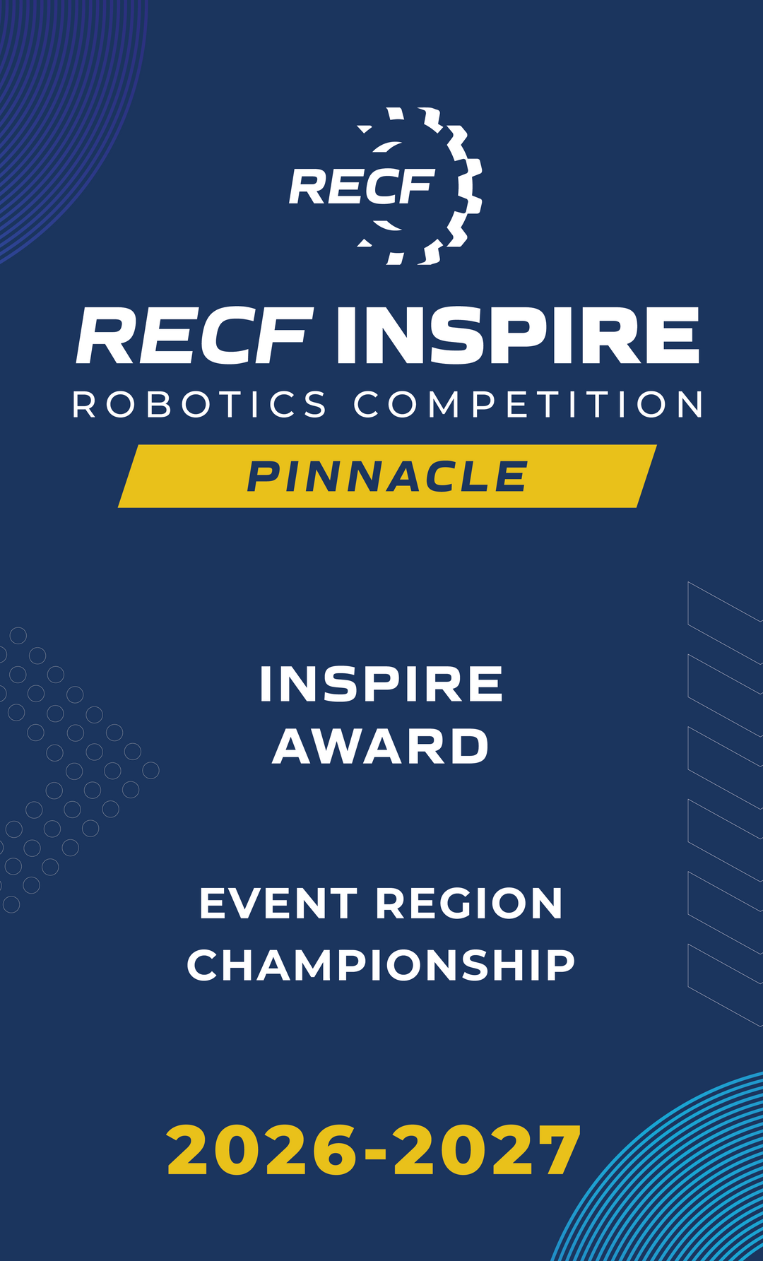 RECF INSPIRE - Robotics Competition Award Banners