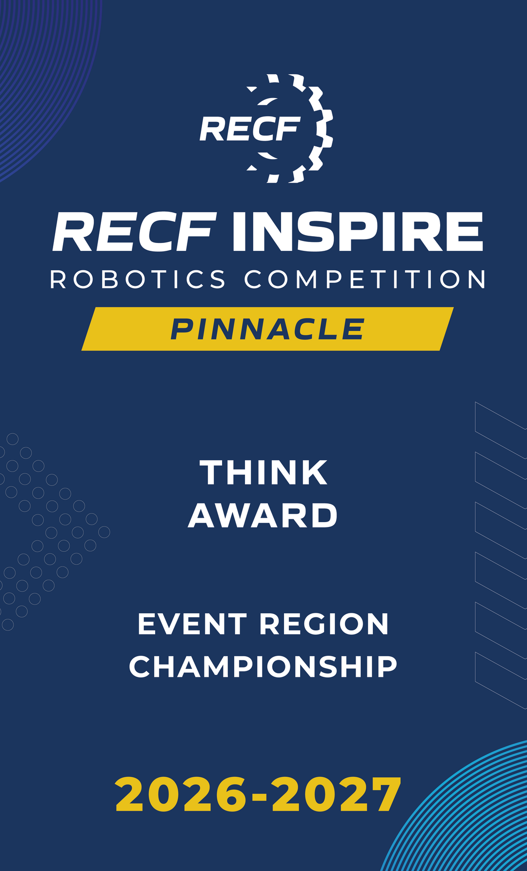 RECF INSPIRE - Robotics Competition Award Banners