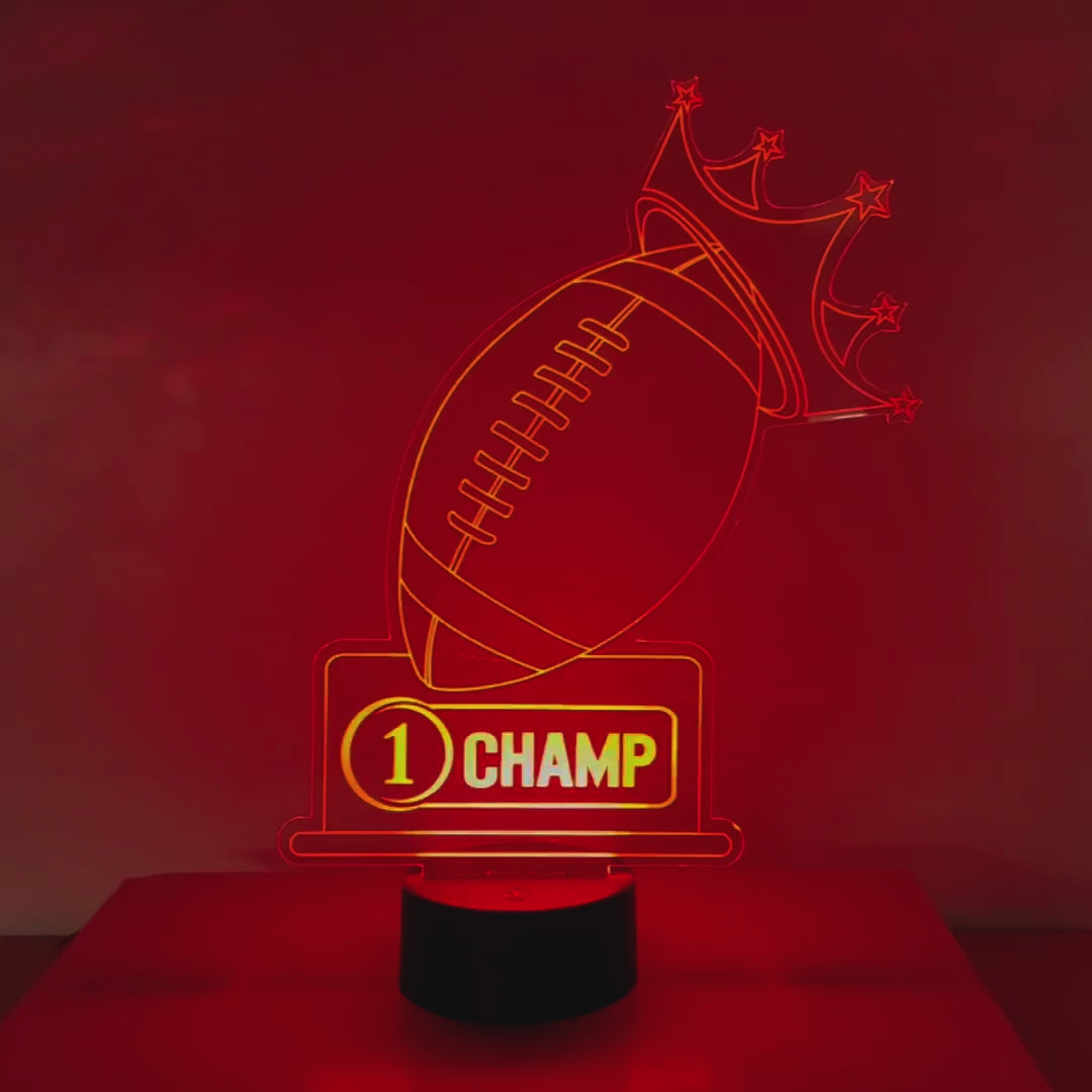 LED Light-Up Fantasy Football Championship Trophy